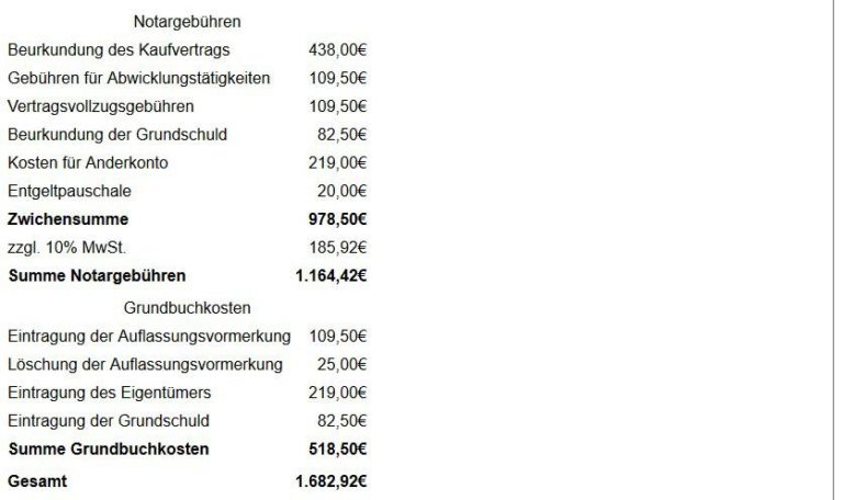 Notarkostenrechner - Notarkosten Berechnen ? Grundlagen & Rechner