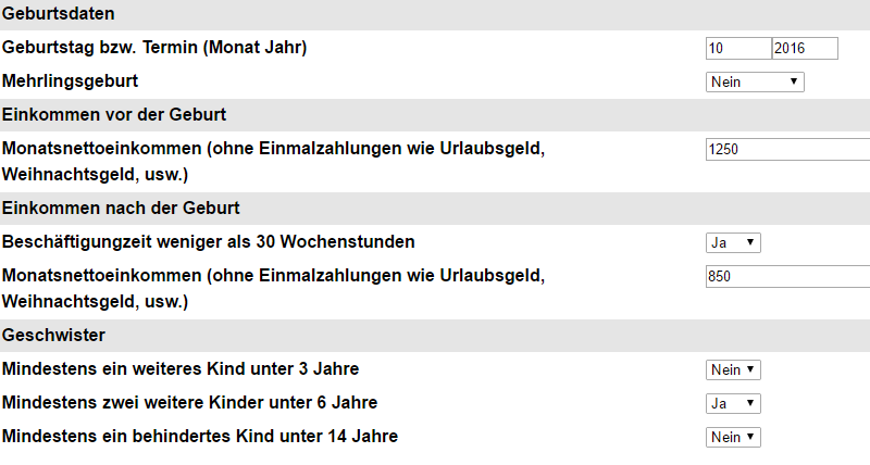 Elterngeldrechner Grundlagen Kostenloser Rechner